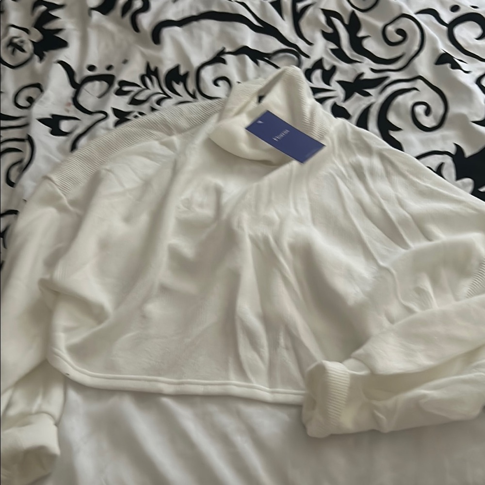 White Sheer Long Sleeve Top